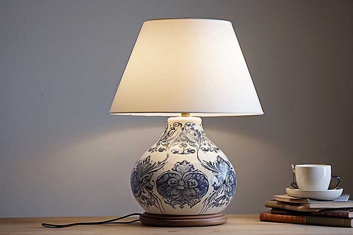 lampada da tavolo in ceramica classica