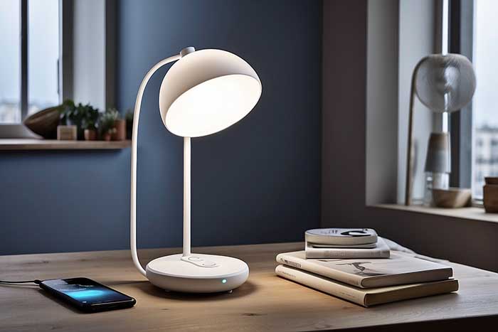 lampada da tavolo touch posizionata in ufficio
